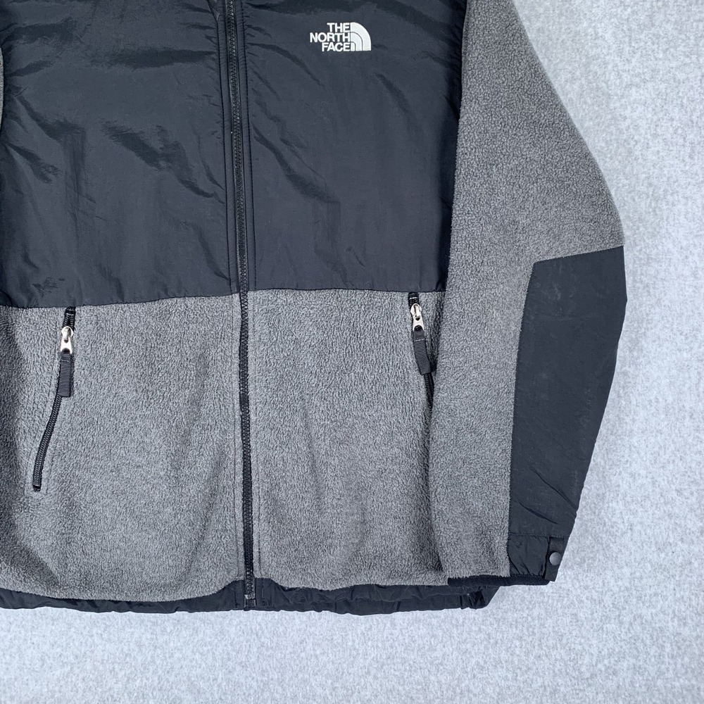 The North Face Denali Fleece Jacket Boys XL Grey Black Polartec Full Zip - Picture 3 of 16